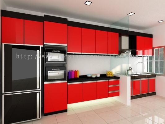 Reka bentuk Almari Dapur 3D