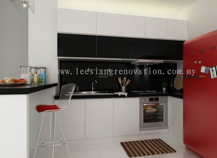 Reka bentuk Almari Dapur 3D Dapur Reka Bentuk 3D