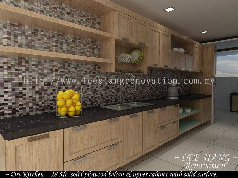 Reka bentuk Almari Dapur 3D Dapur Reka Bentuk 3D