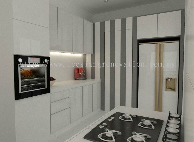 Reka bentuk Almari Dapur 3D Dapur Reka Bentuk 3D