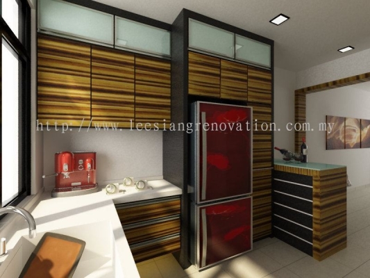 Reka bentuk Almari Dapur 3D