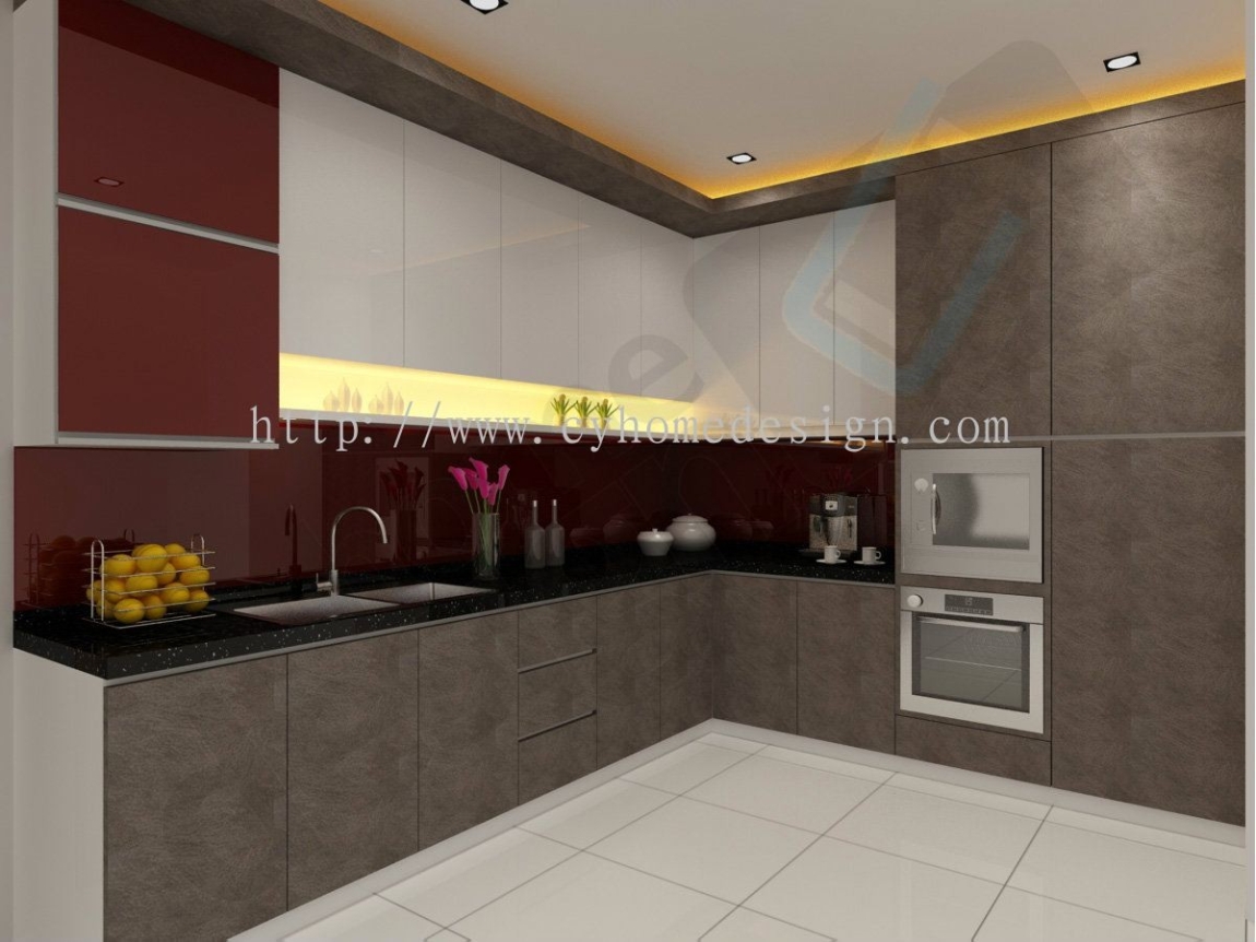 Reka bentuk Almari Dapur 3D Rujukan Kabinet Dapur Corak Kayu Dapur Reka Bentuk 3D