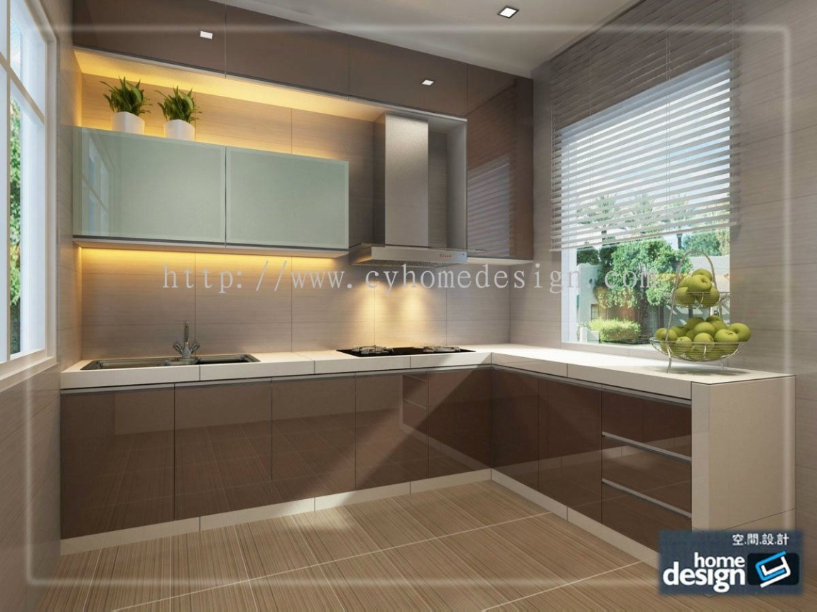 Reka bentuk Almari Dapur 3D Rujukan Kabinet Dapur Corak Kayu Dapur Reka Bentuk 3D