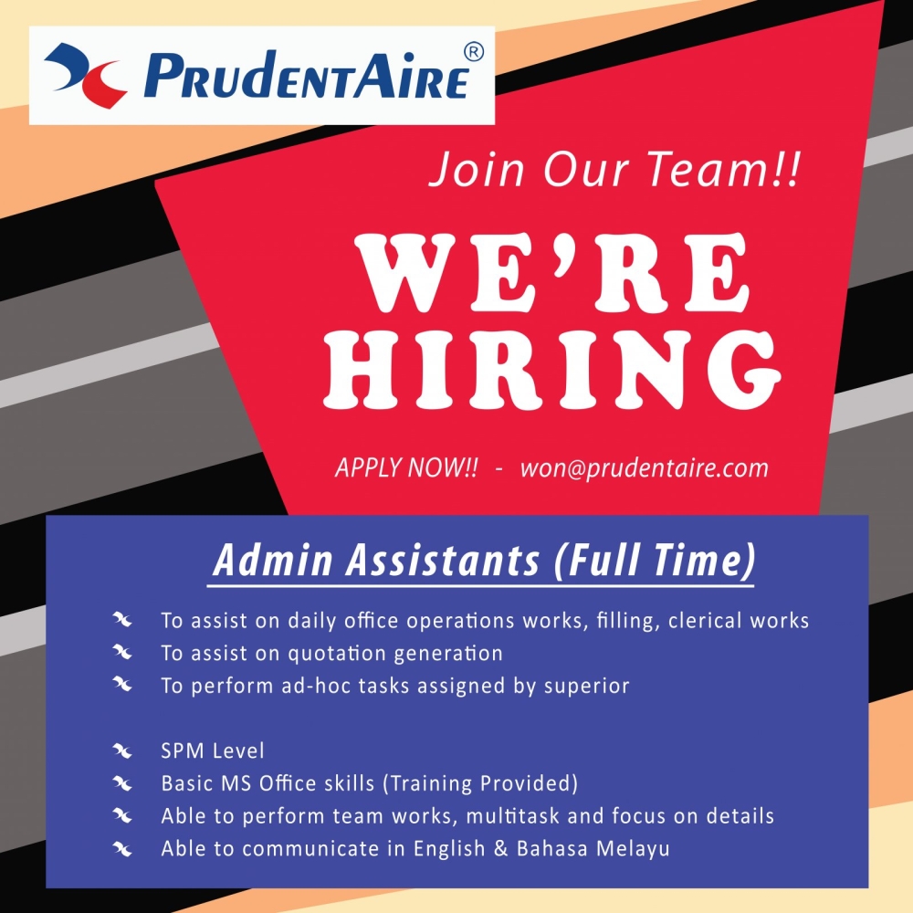 Job Vacancy @ Admin Assistant - Nov 01, 2018, Selangor, Malaysia, Kuala