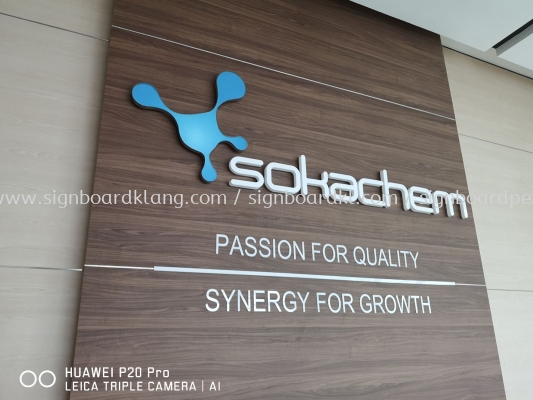 Sokachem Sdn bhd 3D Acrylic Box up LED lettering At kapar klang