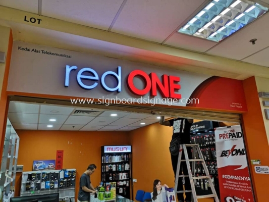 Red One Network Sdn Bhd 3D LED frontlit Box Up Lettering @ Kuchai Lama Kuala Lumpur