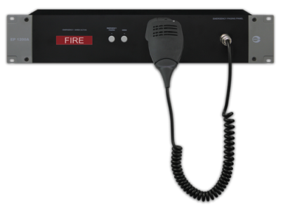 EP1200.AMPERES Emergency Paging Microphone Panel (Rack Mount)