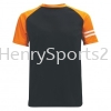 Lefonse Microfiber Cut & Sew Round Neck (RM02-01) BLACK with ORANGE Microfiber Cut & Sew Round Neck Lefonse (RM02) Round Neck T-Shirt - Microfiber / Quick Dry T-Shirt, Uniform, Cap & Apron