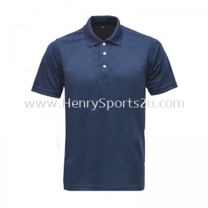 Lefonse Microfiber Plain Collar T-shirt (M20-02) NAVY BLUE