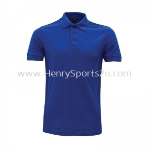Lefonse Honey Comb Polo PlainT-Shirt  (L01-07) ROYAL BLUE