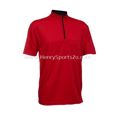 QD1805 Red Oren Sport Quick Dry Mock Neck T-Shirt 