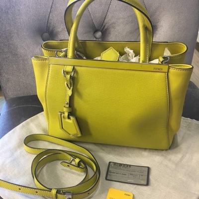 Fendi Mini Toujours in Yellow with Strap