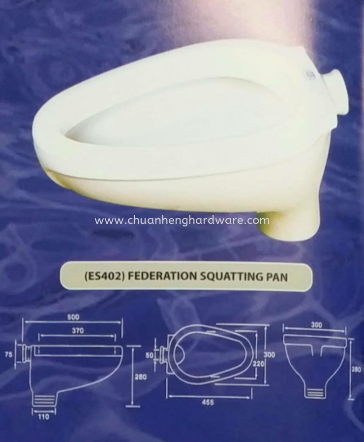 Federarion Ceramic squatting pan