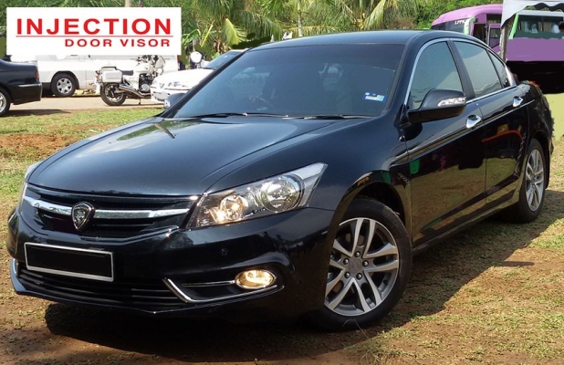 PROTON PERDANA 2014 - 2016 = INJECTION DOOR VISOR WITH STAINLESS STEEL LINING