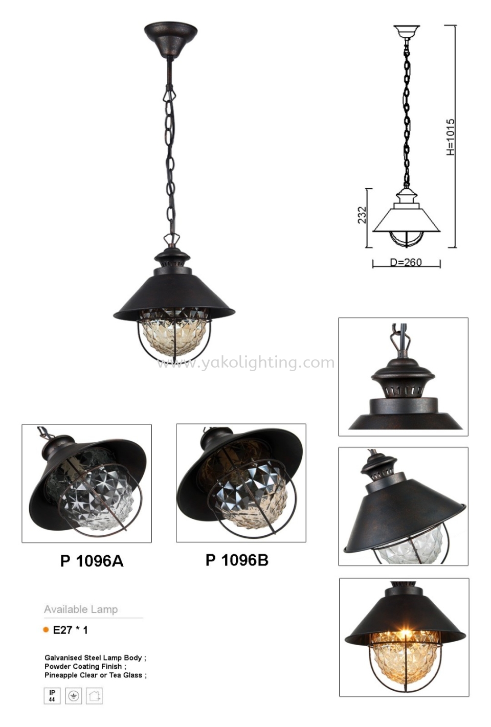 1096P1 CLASSIC LAMP OD-OUTDOOR  