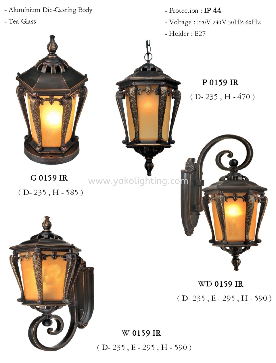 0159 CLASSIC LAMP OD-OUTDOOR  OUTDOOR 