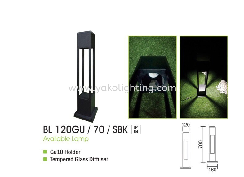 BL120-GU-70 BOLLARD OD OUTDOOR 