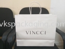 vincci paper bag M 160gsm bleached kraft with white twisted handle White Craft Paper Bag