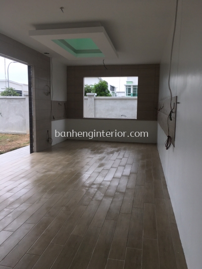 Kitchen Extension, Tiling Work, Ceiling Design, Balcony With Tempered Glass