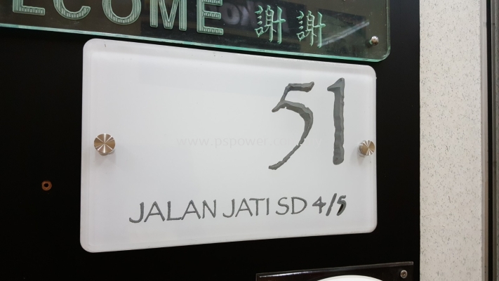 Acrylic Signs for House Door Number