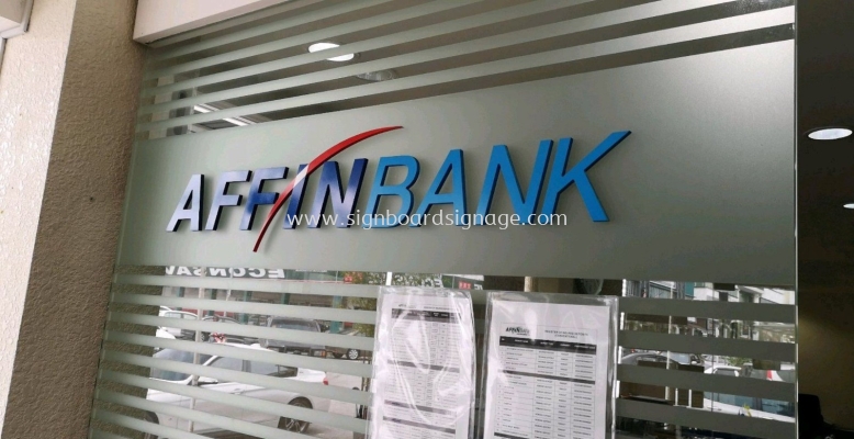 Affin Bank 3D Box Up Lettering at Port Klang