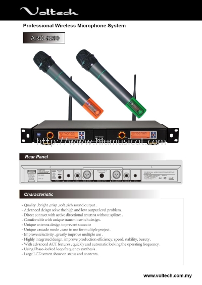 ACT-9280HH Voltech Wireless Microphone