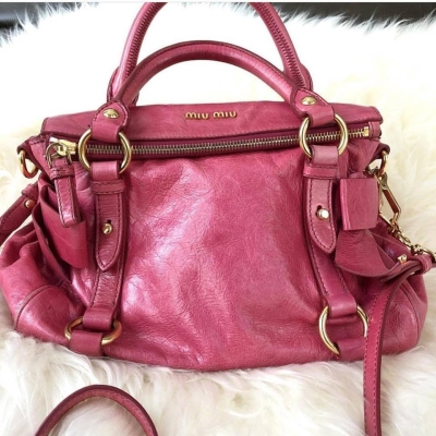 (SOLD) Miu Miu Full Leather Small Bow Bag