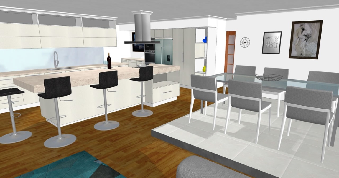 Reka bentuk Almari Dapur 3D Kabinet Dapur Dapur Reka Bentuk 3D