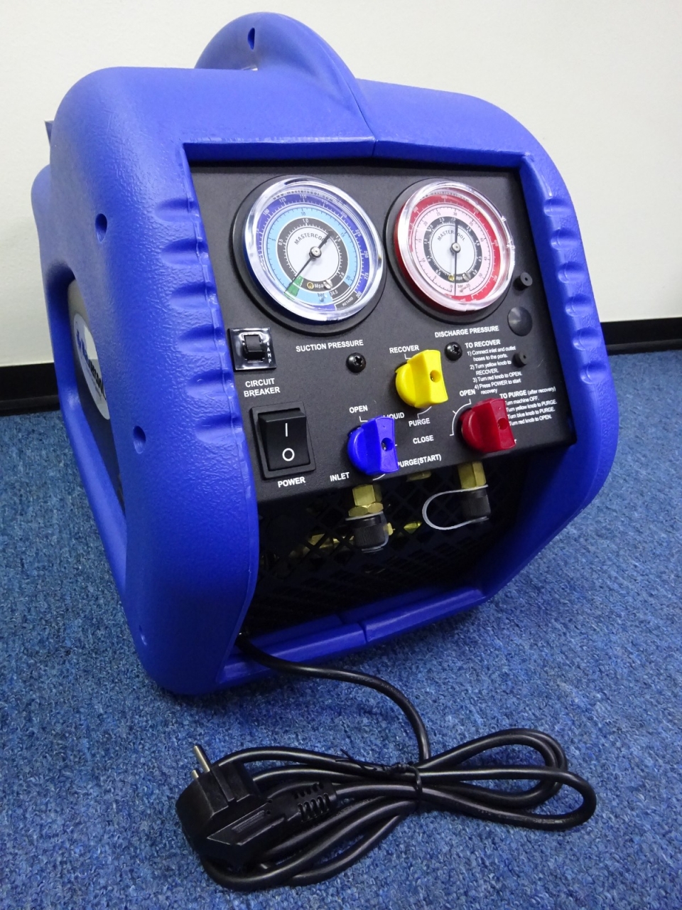 MASTERCOOL 69000-220 REFRIGERANT RECOVERY SYSTEM (1/2 HP) W/O 80% SHUT OFF (220V/50-60HZ)