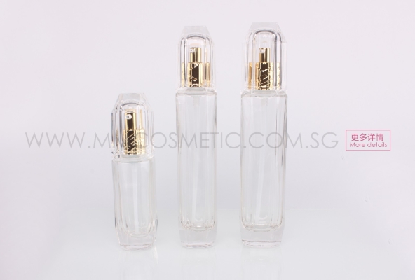 Diamond Glass Pump Bottle