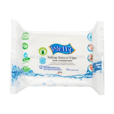 Wetty Makeup Remover Wipes 25 PCS