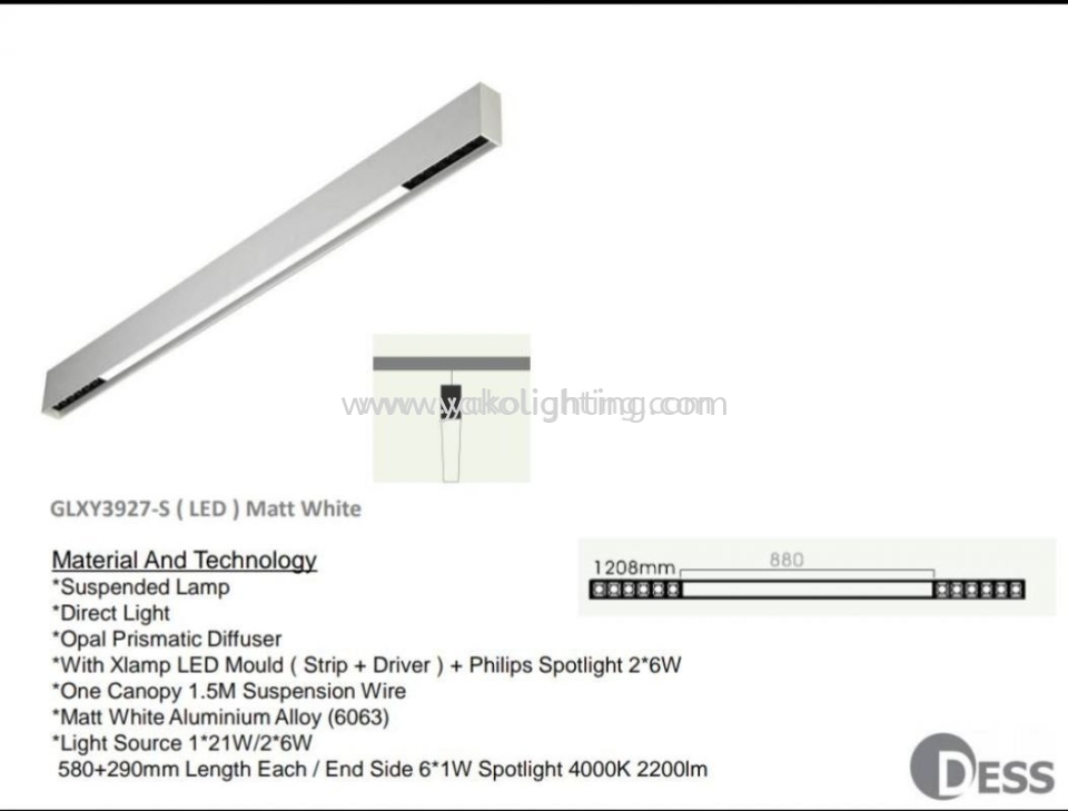 GLXY3927 DESS INDOOR LAMP