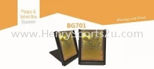 BG701 Plaque & Velvet Box Souvenir Wooden Plaque Souvenir Stand / Plaque Award Trophy, Medal & Plaque