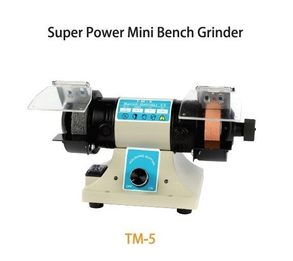 TMT 75MM MINI BENCH GRINDER 400W 230V 50HZ (NW:16KG) (WHEEL SIZE: 75 X 20 X 10MM), TM5