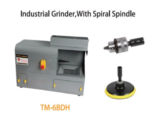 TMT MINI INDUSTRIAL GRINDER 400W 230V 50HZ WITH SPIRAL SPINDLE DIA 14MM, 3000RPM, TM-6BDH