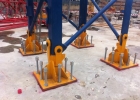 Tower Crane base plate foundation. Chemical Anchor Bolts And Rebar Installation