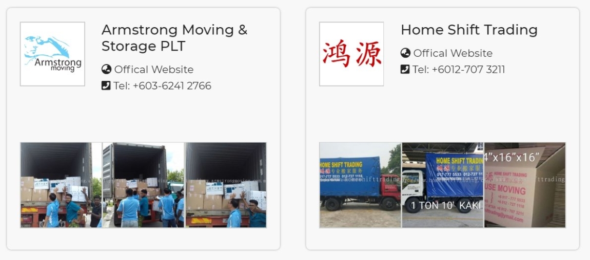 Home Moving Services Company Kuala Lumpur / Johor Bahru Home Moving Merchant Lists