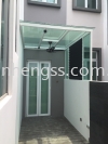  LAMINATED GLASS AWNING STAINLESS STEEL