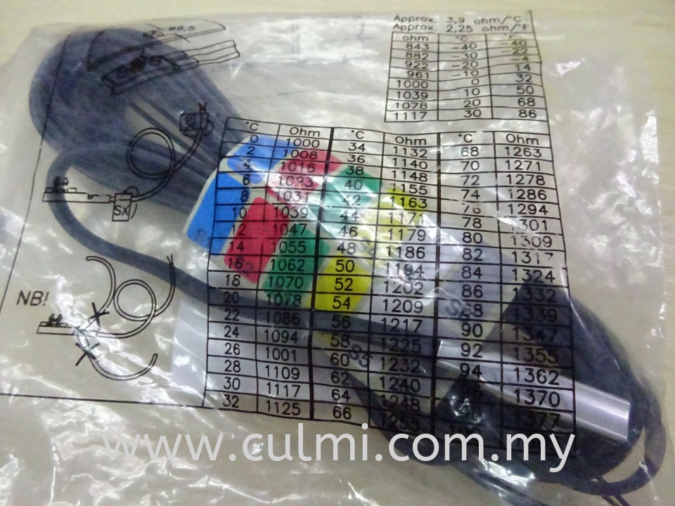 DANFOSS AKS 11 084N0005 PT1000 SURFACE/DUCT TEMPERATURE SENSOR (-50 TO 100 ˇăC) 5.5M CABLE
