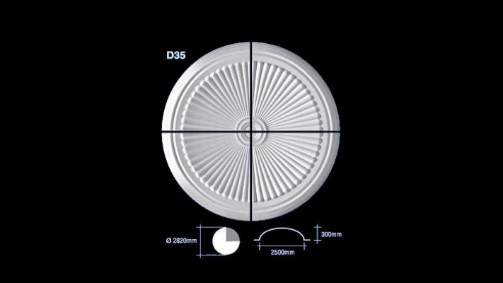 Plaster Ceiling Dome : D35