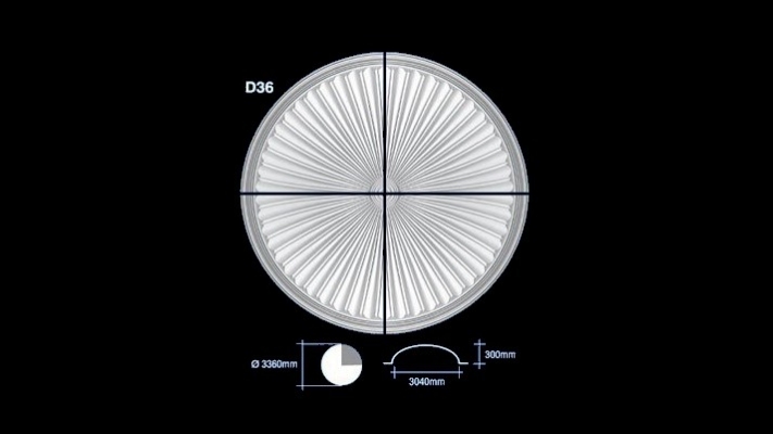 Plaster Ceiling Dome : D36