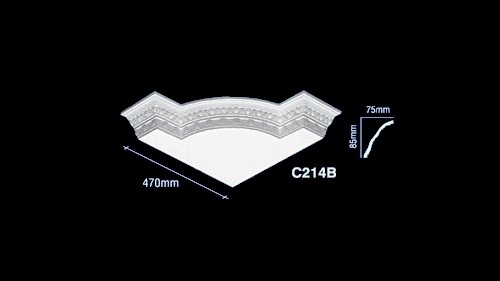 Cornice Corner : C214B Cornice Corners Siling Kapur Carta Pilihan Warna Corak