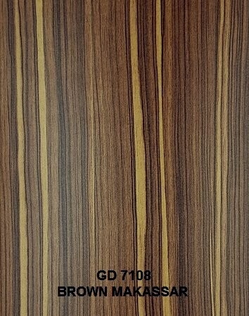 Corak Papan Melamin : GD7108 BROWN MAKASSAR Melamine Yang Corak Kayu Custom Furniture Laminate Color / Pattern Carta Pilihan Warna Corak