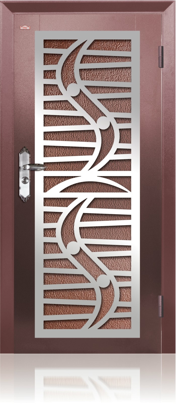 SECURITY DOOR AP1-SS97 Brown Color Single Leaf Security Door Security Door Choose Sample / Pattern Chart