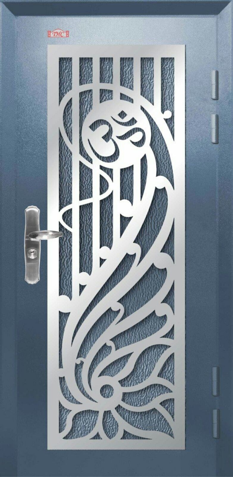 Security Door - powder003 Iron Blue Color Single Leaf Security Door Security Door Choose Sample / Pattern Chart