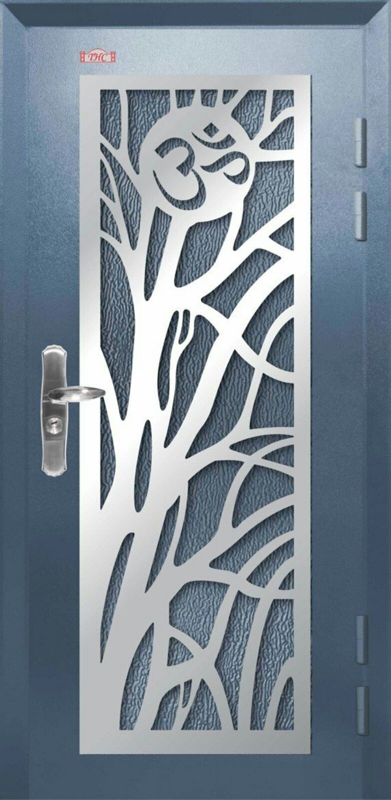 Security Door - PowDer 007 Iron Blue Color Single Leaf Security Door Security Door Choose Sample / Pattern Chart