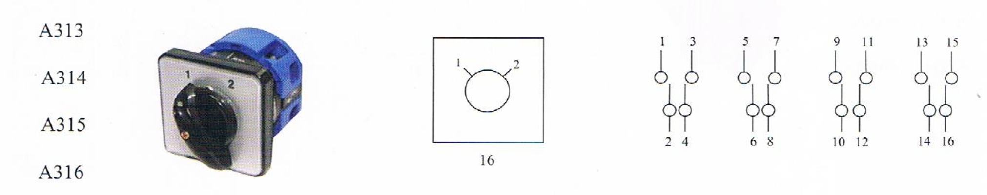 CIKACHI- ON-OFF SWITCH 32A, ON-ON SWITCH 32A ( A313-A316)