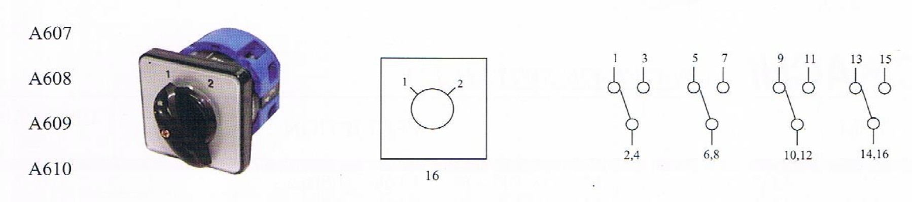 CIKACHI- ON-OFF, ON-ON, ON-OFF-ON SWITCH 63A (A607-A610)