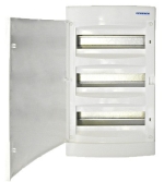 Wall-mounting PVC 3-row Enclosure, 36MW, white door 