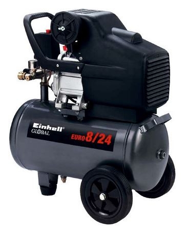 EINHELL 2HP 1.5KW 230V DD AIR COMPRESSOR-FAD 206L/MIN 8 BAR TANK 24L WT: 25KG, EURO 8/24